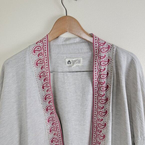 Marketplace Handwork of India Womens Embroidered Kimono Cardigan size 2X Cotton - Picture 4 of 11